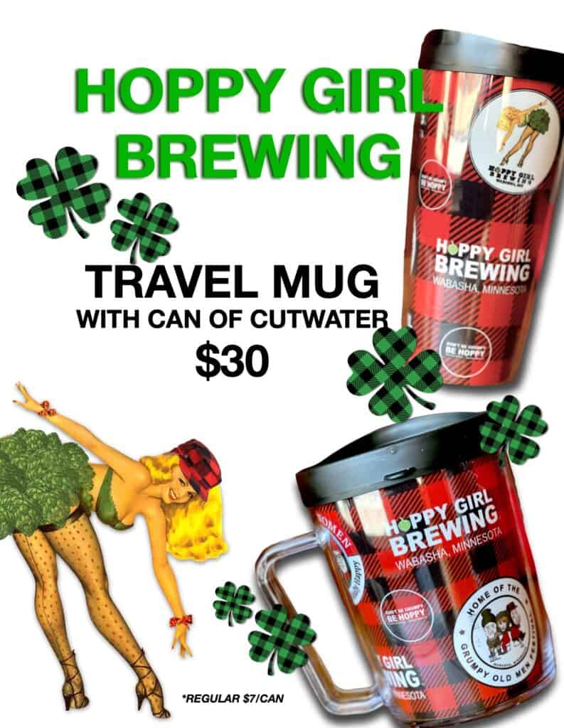 hoppy-girl-brewing-buffalo-plaid-mugs-shamrocks